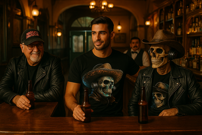 Legendary Mexican Skull T-Shirt – “El Que Nunca Se Quiso Ir” | Día de Muertos Cowboy Vibes