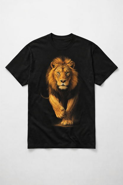 KE CHINGÓN APPAREL Lion T-Shirt 100% Premium Cotton Super Soft Feel Unisex Crewneck Streetwear Tee