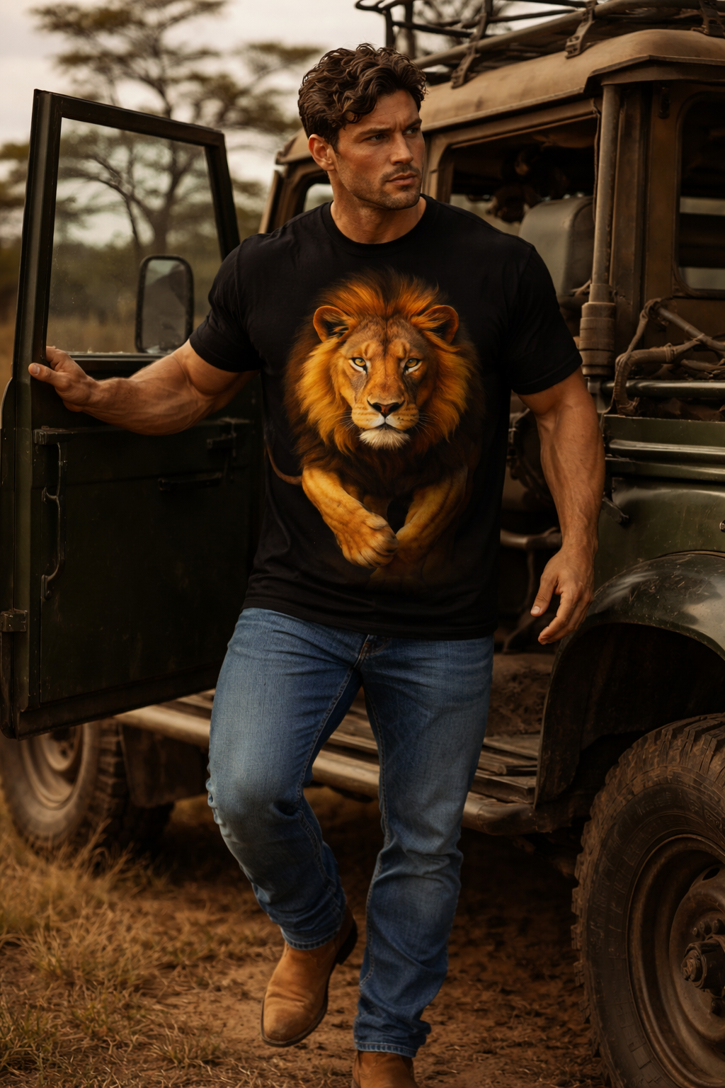 KE CHINGÓN APPAREL Lion T-Shirt 100% Premium Cotton Super Soft Feel Unisex Crewneck Streetwear Tee